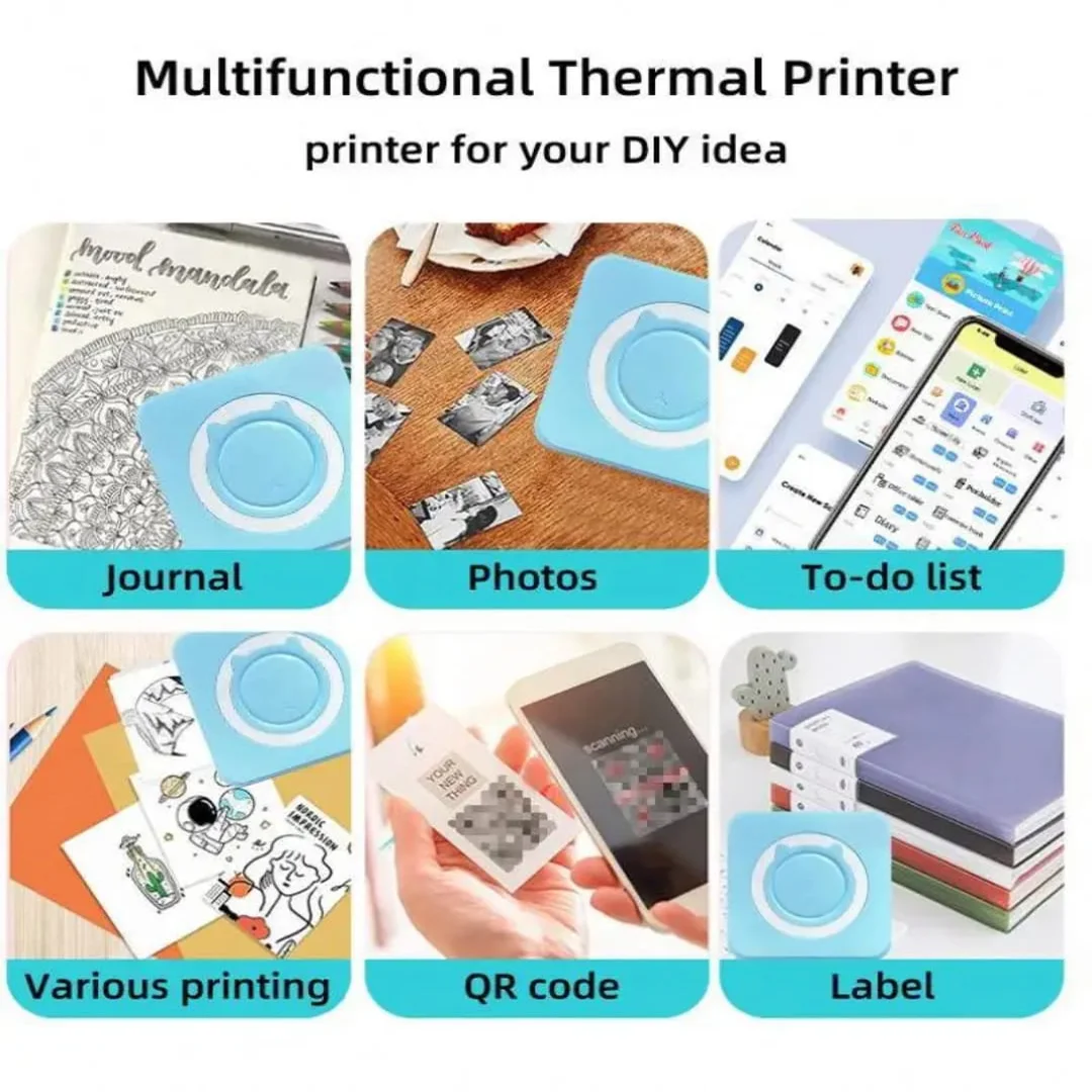 C15 Factory Portable Thermal Printer Mini Print Paper Photo Pocket Thermal Printer 58mm Memo Sticker Printer Machine - Image 2