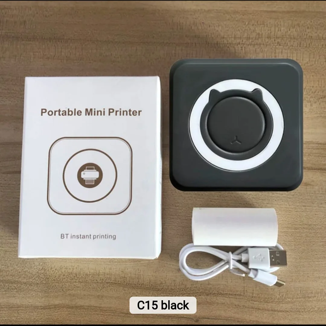 C15 Factory Portable Thermal Printer Mini Print Paper Photo Pocket Thermal Printer 58mm Memo Sticker Printer Machine - Image 3