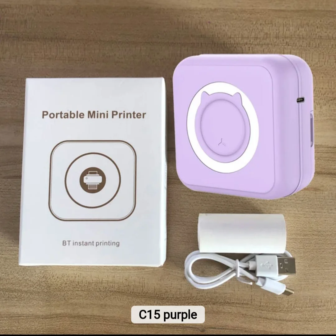C15 Factory Portable Thermal Printer Mini Print Paper Photo Pocket Thermal Printer 58mm Memo Sticker Printer Machine - Image 9