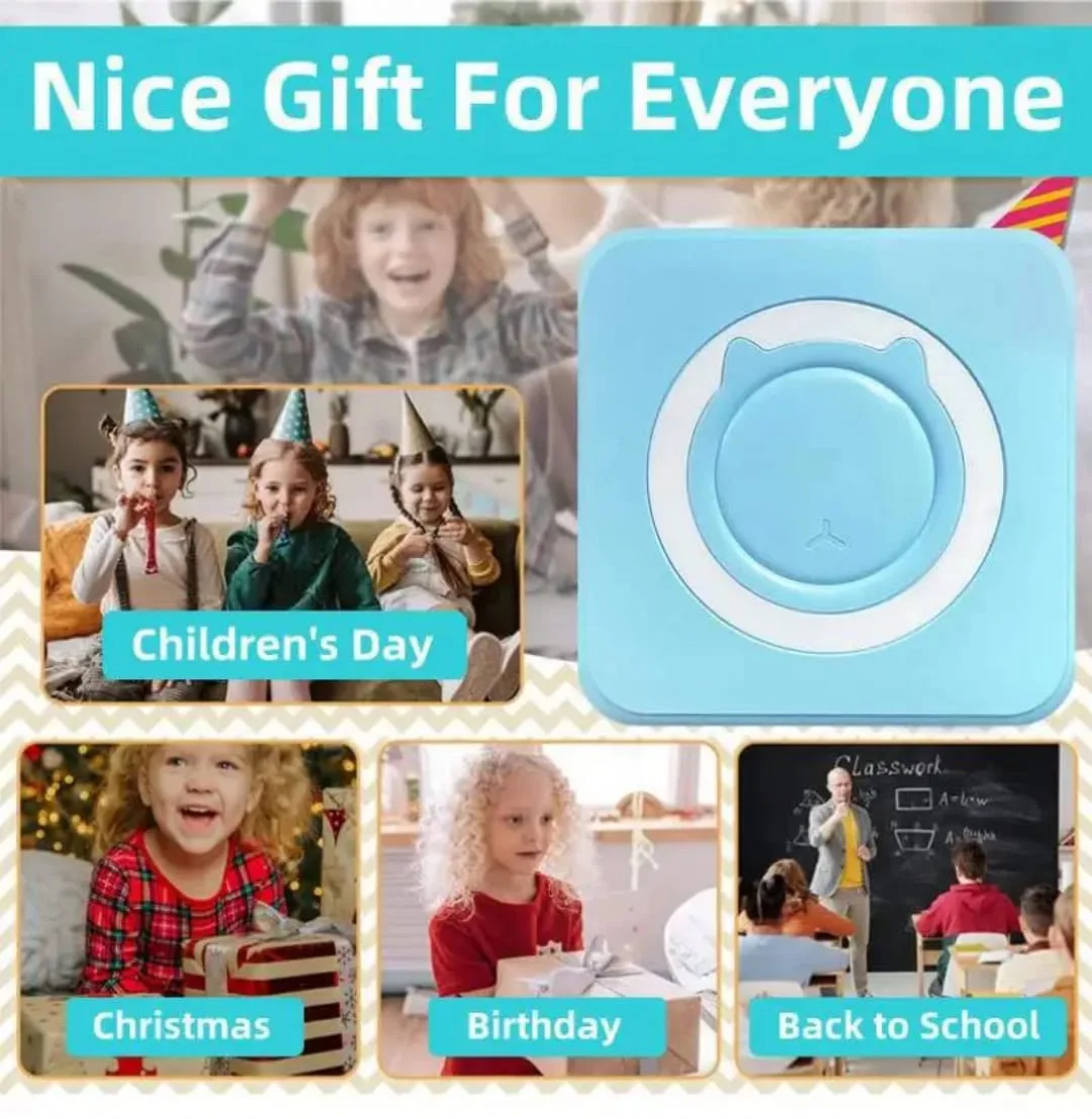 C15 Factory Portable Thermal Printer Mini Print Paper Photo Pocket Thermal Printer 58mm Memo Sticker Printer Machine