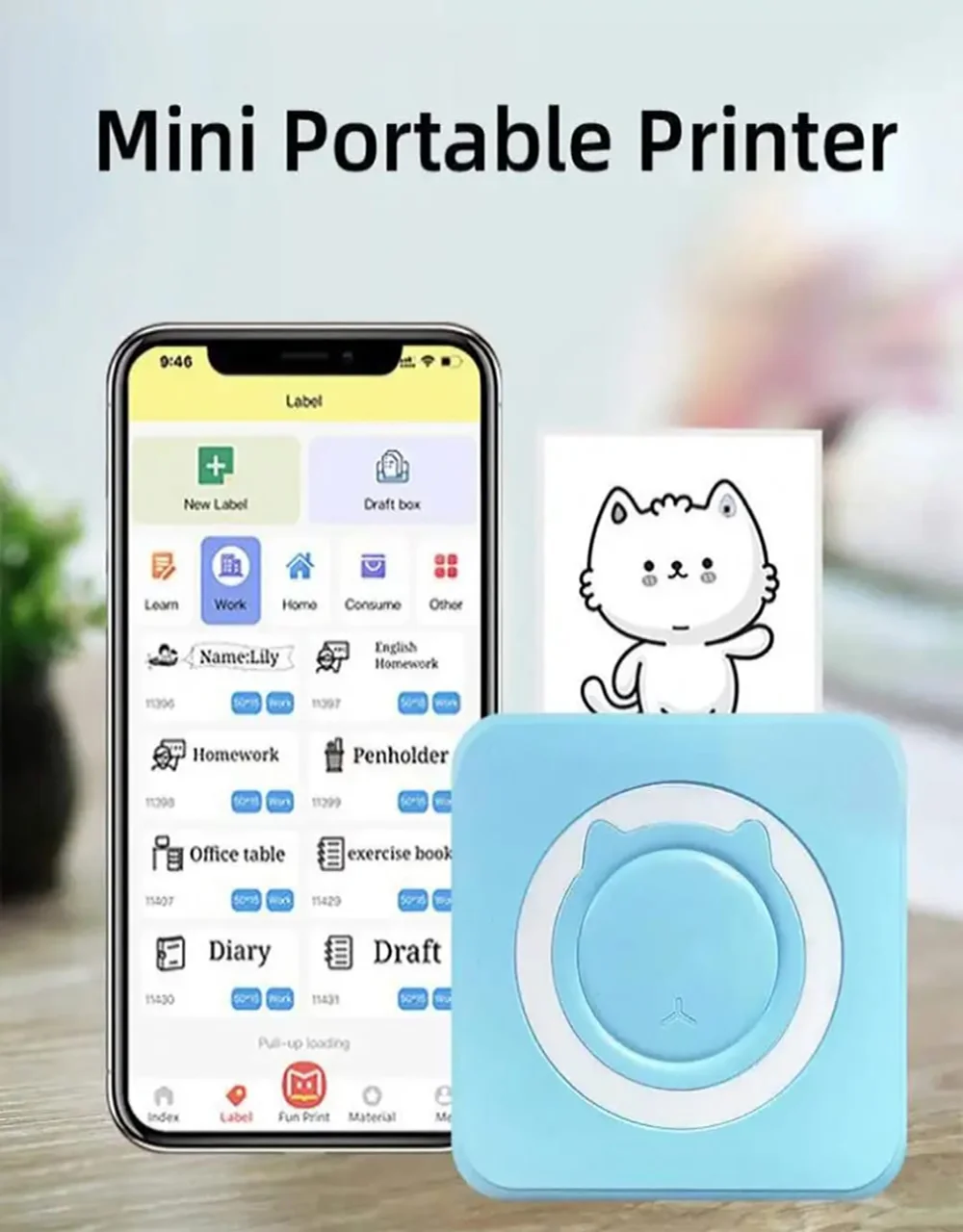 C15 Factory Portable Thermal Printer Mini Print Paper Photo Pocket Thermal Printer 58mm Memo Sticker Printer Machine - Image 11