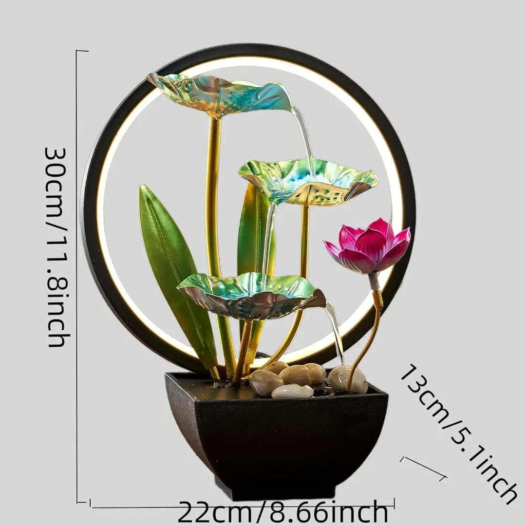 Tabletop Fountains Relaxation Lotus Leaf Decor
