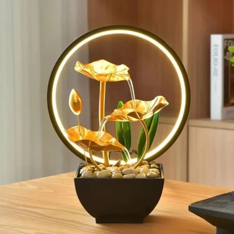 Tabletop Fountains Relaxation Lotus Leaf Decor