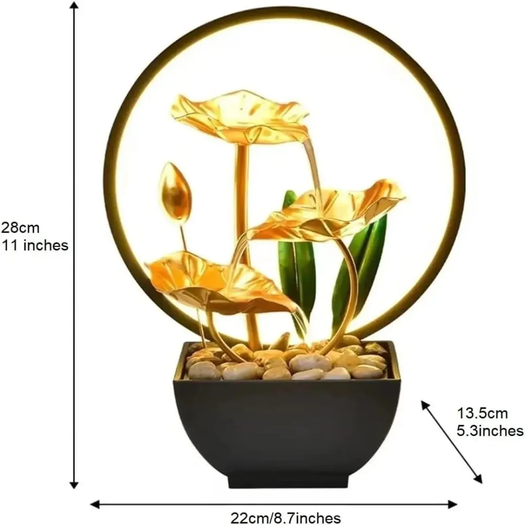 Tabletop Fountains Relaxation Lotus Leaf Decor