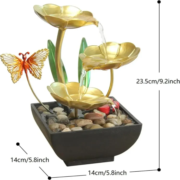 Tabletop Fountains Relaxation Lotus Leaf Decor