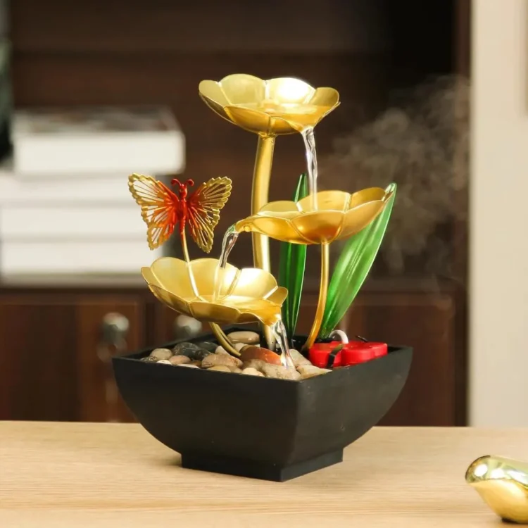 Tabletop Fountains Relaxation Lotus Leaf Decor